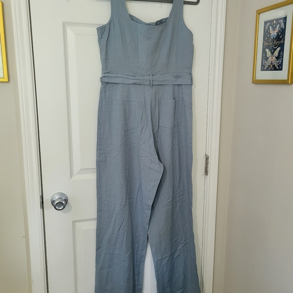 Japna Jumpsuit Cotton Linen Blend M Aloe NWT - Picture 6 of 12